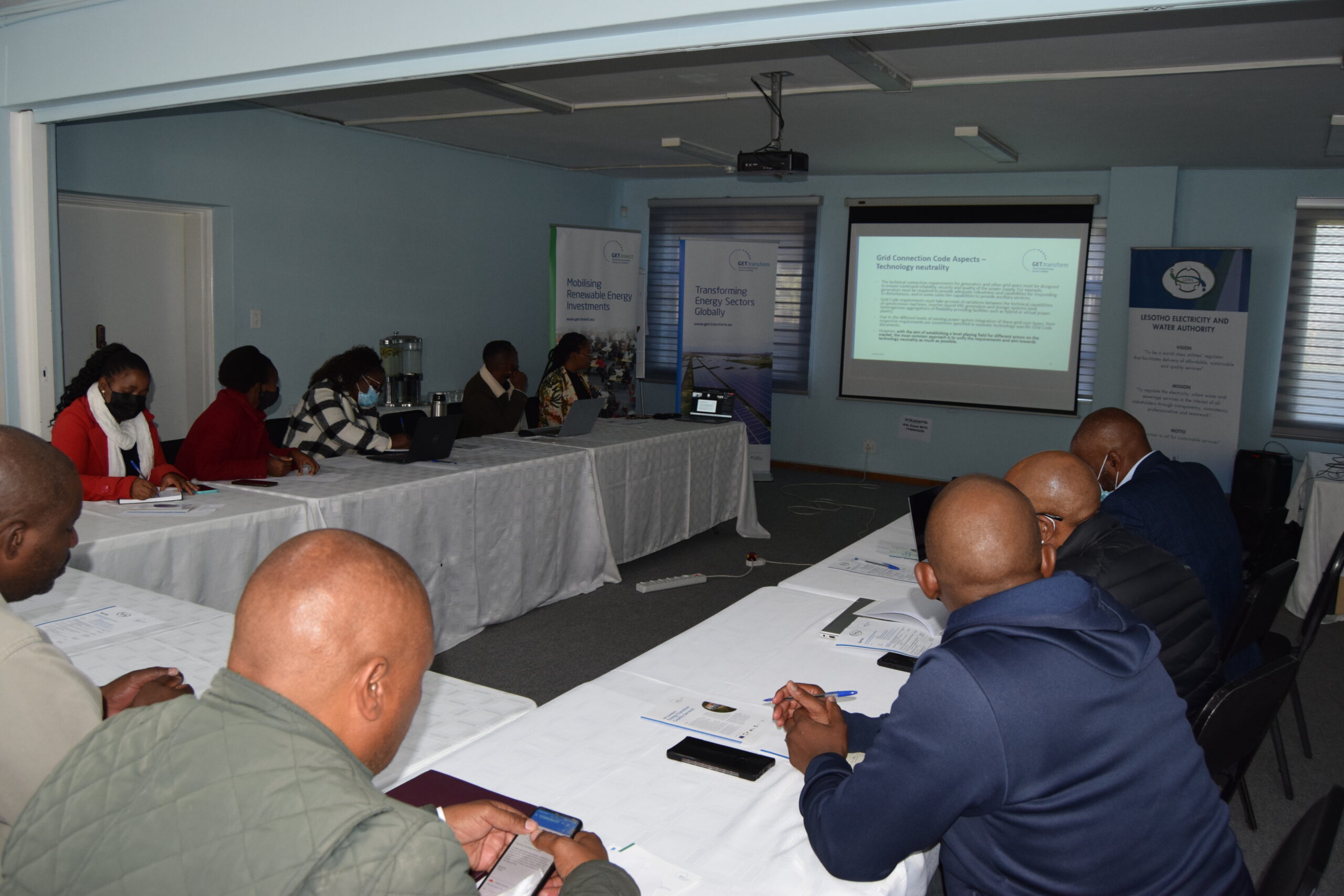 Participants at the Lesotho Transmission Grid Code Review Training