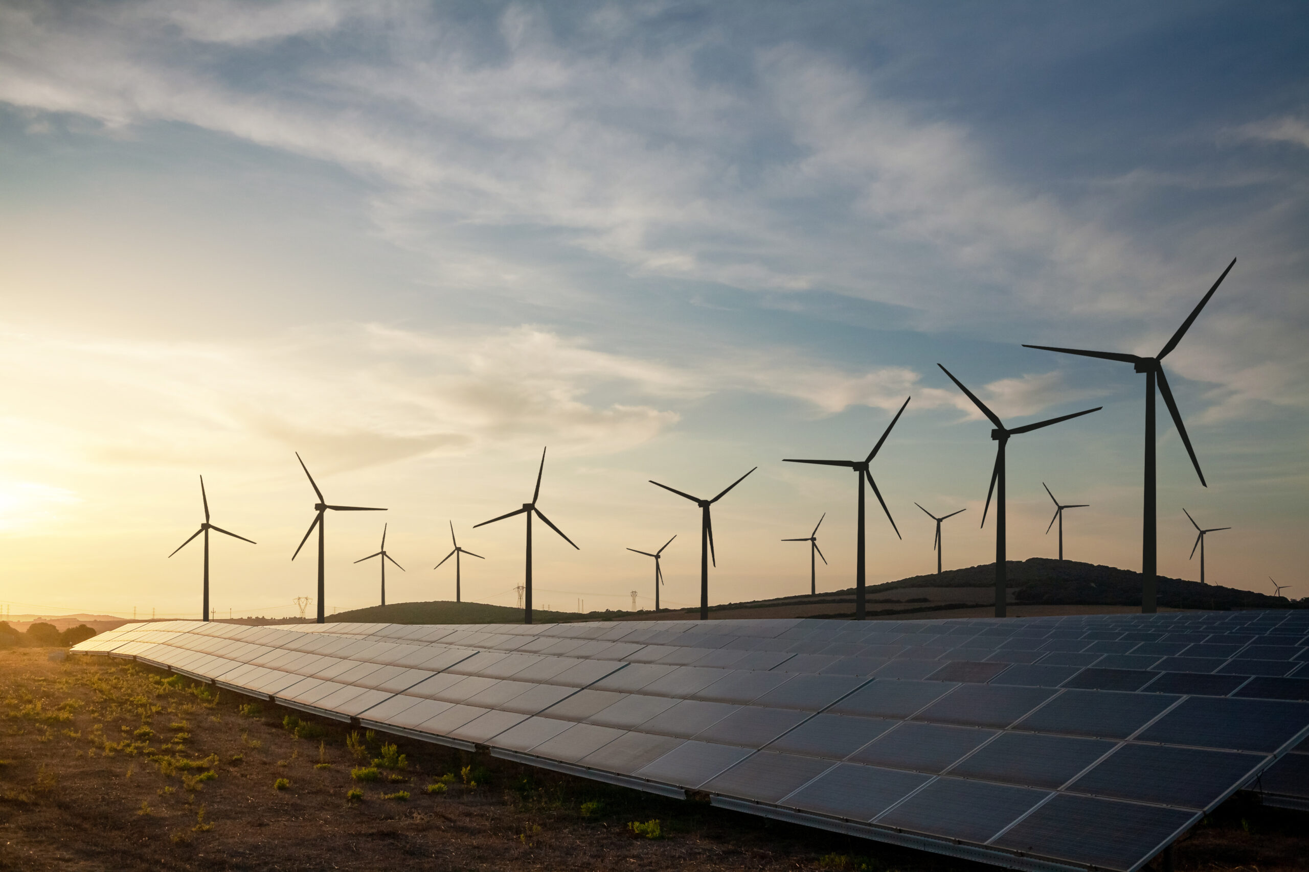 Solar and wind energy generation site