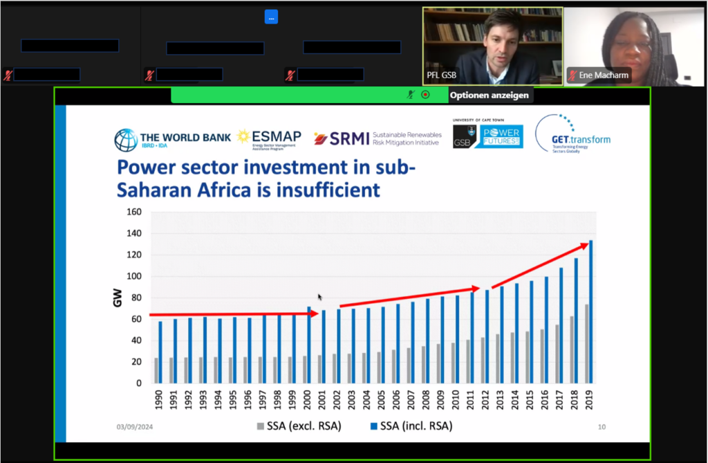 Screenshot of the Kick-Off Seminar for the Policy Catalyst Effective Renewable Energy Tendering Window in September 2024