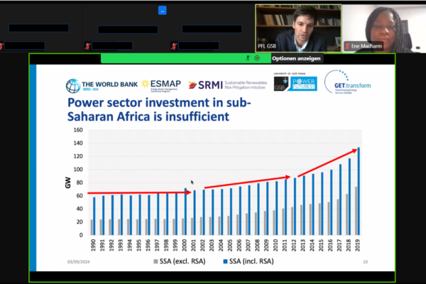 Screenshot of the Kick-Off Seminar for the Policy Catalyst Effective Renewable Energy Tendering Window in September 2024